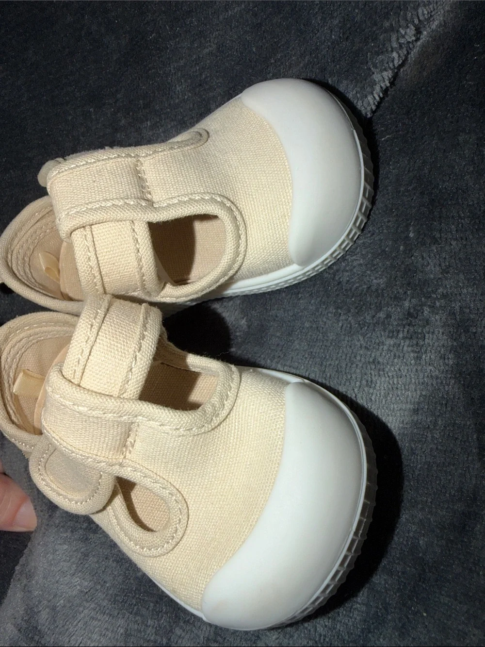 wonder nation Beige Canvas Baby Walker Shoes